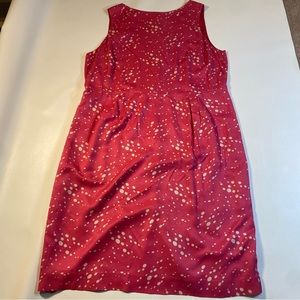 Boden $148 Size 16L Pink Spotted Silk & Viscose Abigail Fully Lined Dress